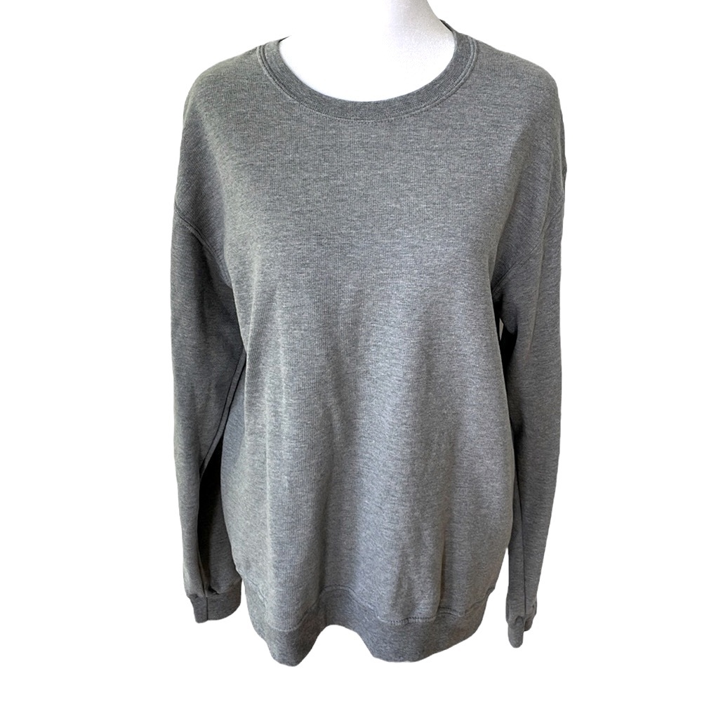 Vintage Athletic Works Dark Heather Gray Sweatshirt Unisex Size Small